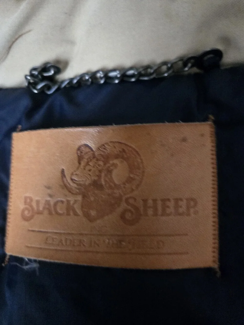 Black Sheep Mens XL Tan Puffer Utility Vest Navy Lined Snap Front Vintage Style